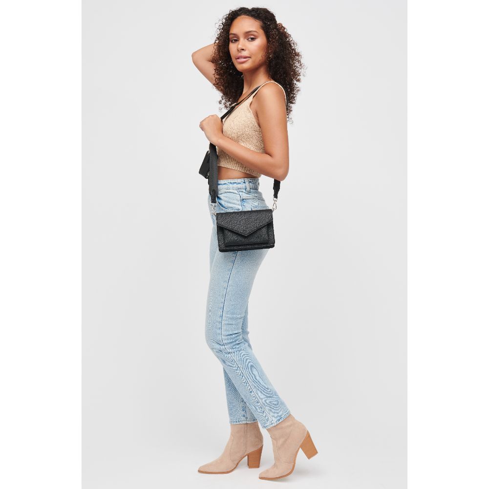 Woman wearing Black Urban Expressions Fannie Crossbody 840611185402 View 4 | Black