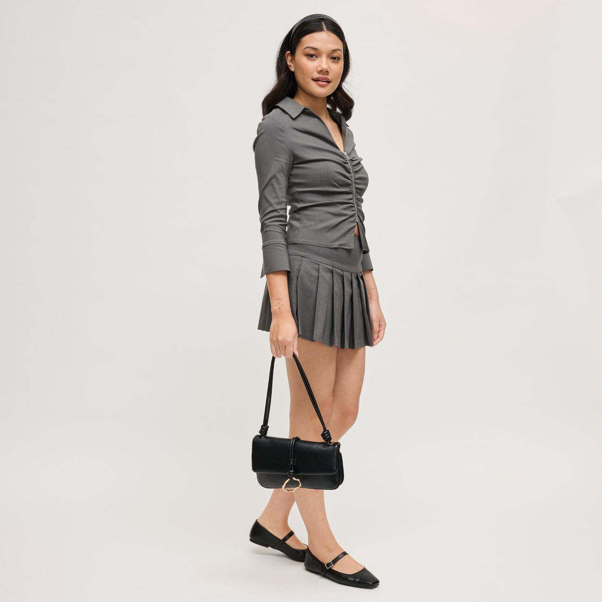 Woman wearing Black Urban Expressions Belina Crossbody 840504206528 View 3 | Black