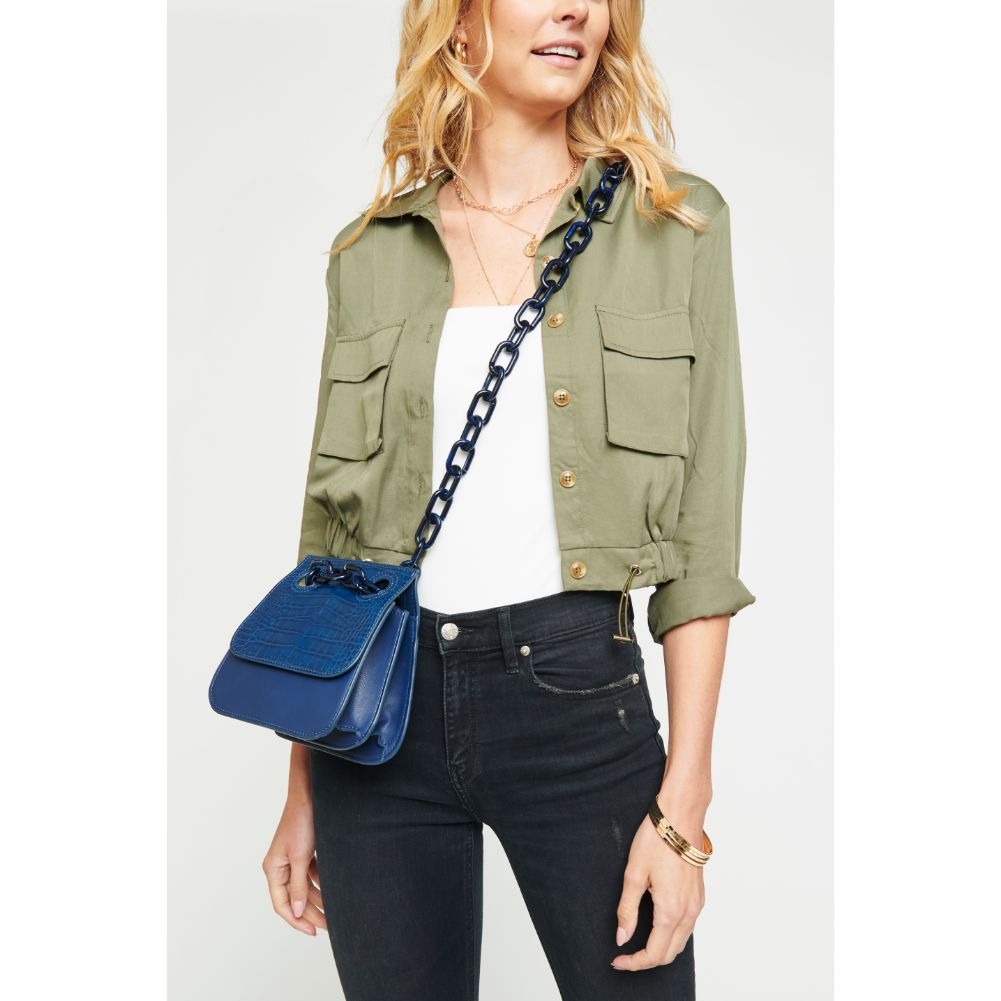 Woman wearing Navy Urban Expressions Whitney Crossbody 840611165206 View 1 | Navy