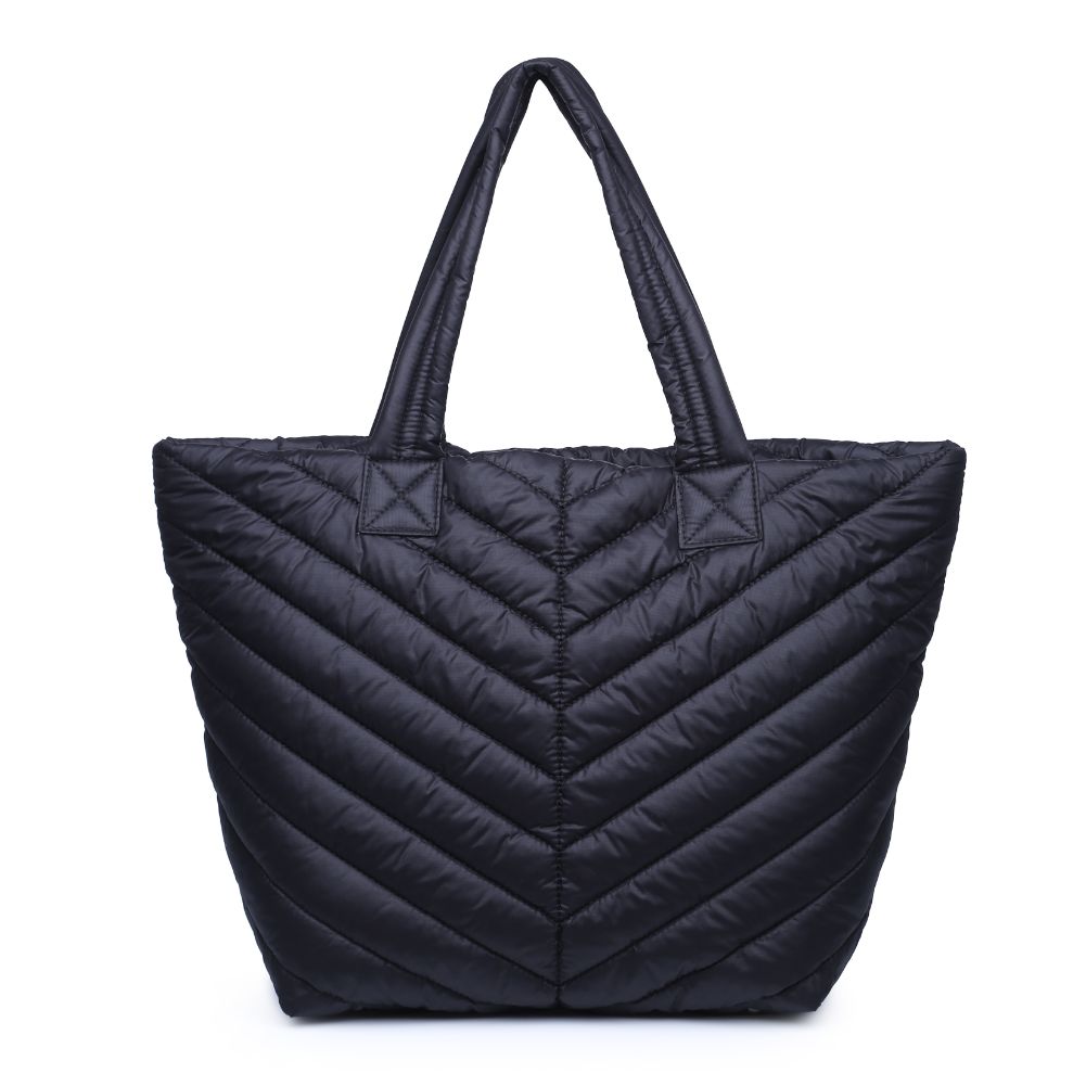 Woman wearing Black Urban Expressions Kickoff Tote NA-840611162403 View 7 | Black