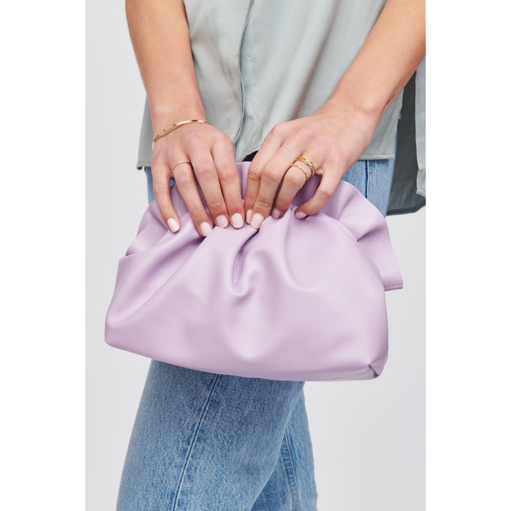 Woman wearing Lavender Urban Expressions Petunia Crossbody 818209018951 View 4 | Lavender