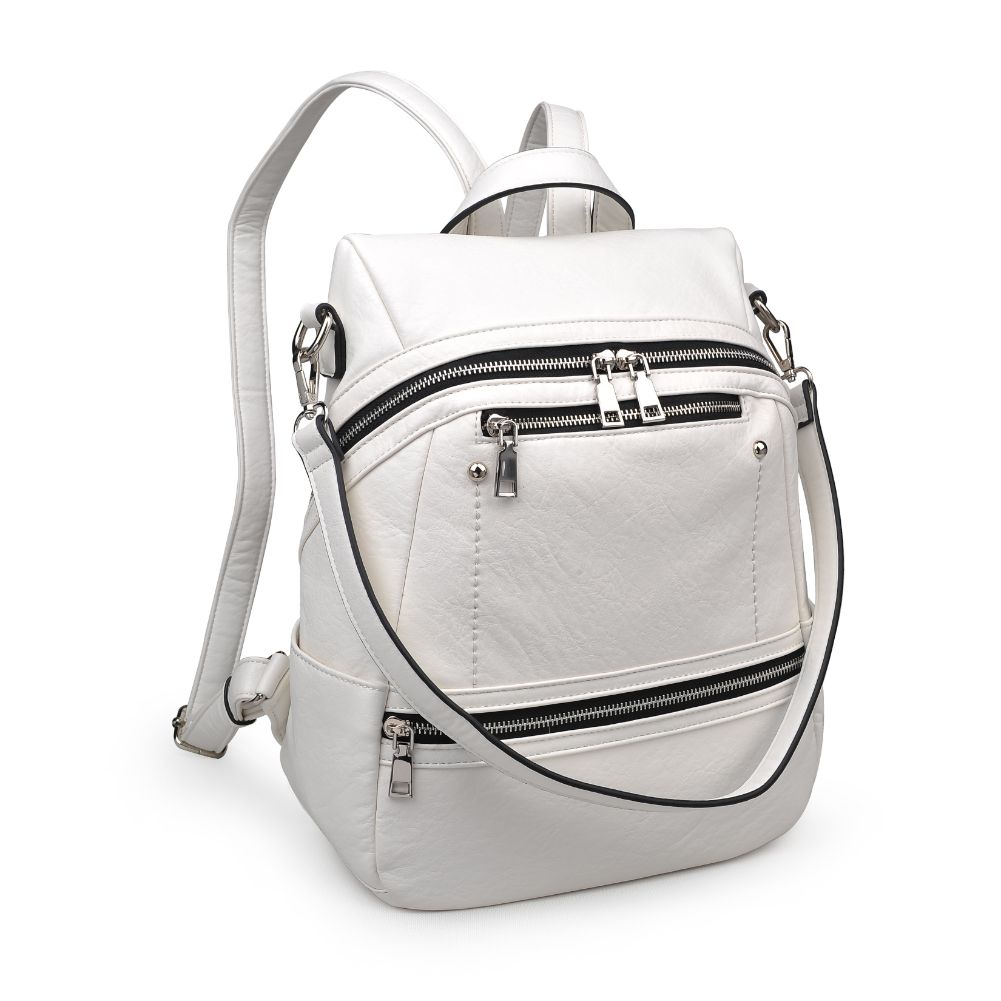 Product Image of Urban Expressions Juliette Textured Backpack NA-840611164711 View 2 | White
