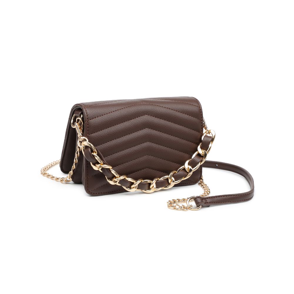 Product Image of Urban Expressions Genny - Chevron Stitch Crossbody 818209011105 View 6 | Chocolate