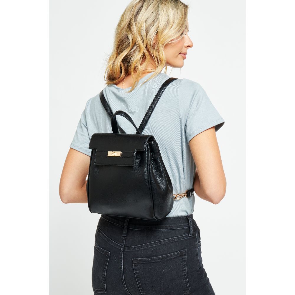 Woman wearing Black Urban Expressions Turner Backpack 840611177049 View 1 | Black