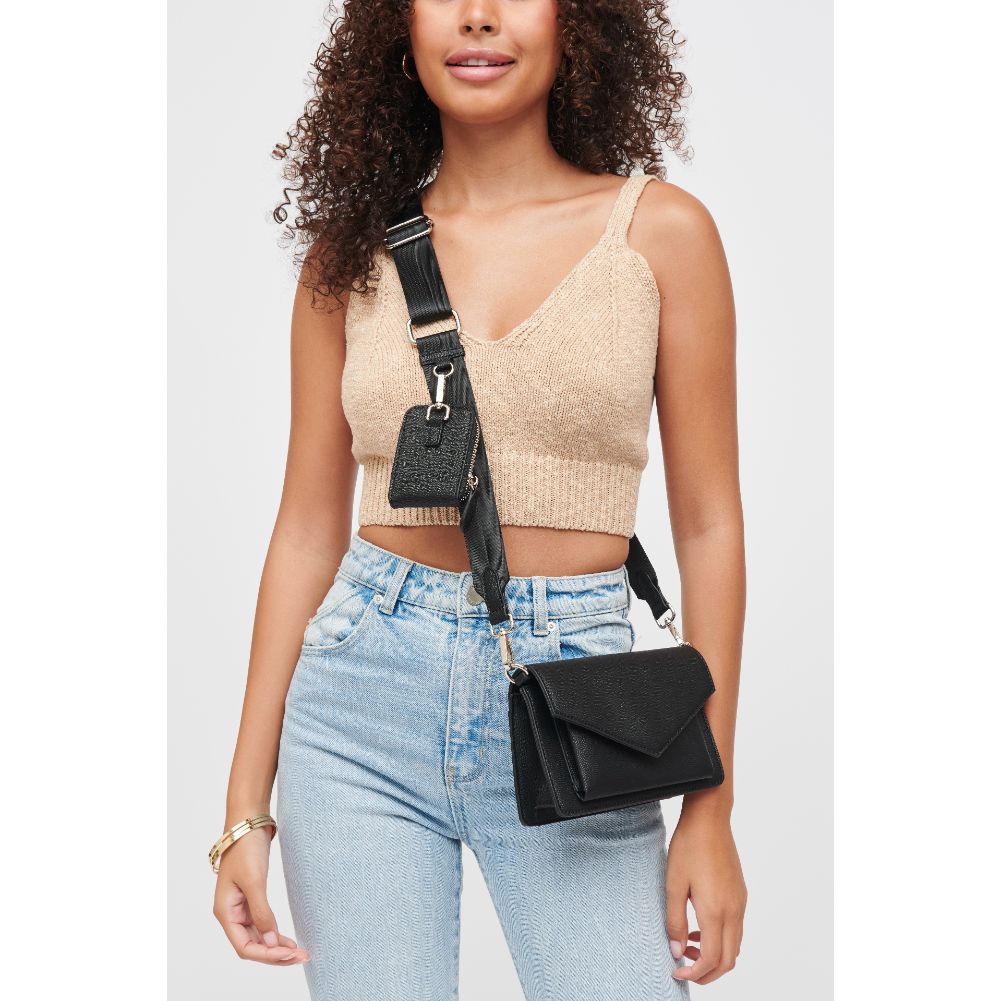 Woman wearing Black Urban Expressions Fannie Crossbody 840611185402 View 1 | Black