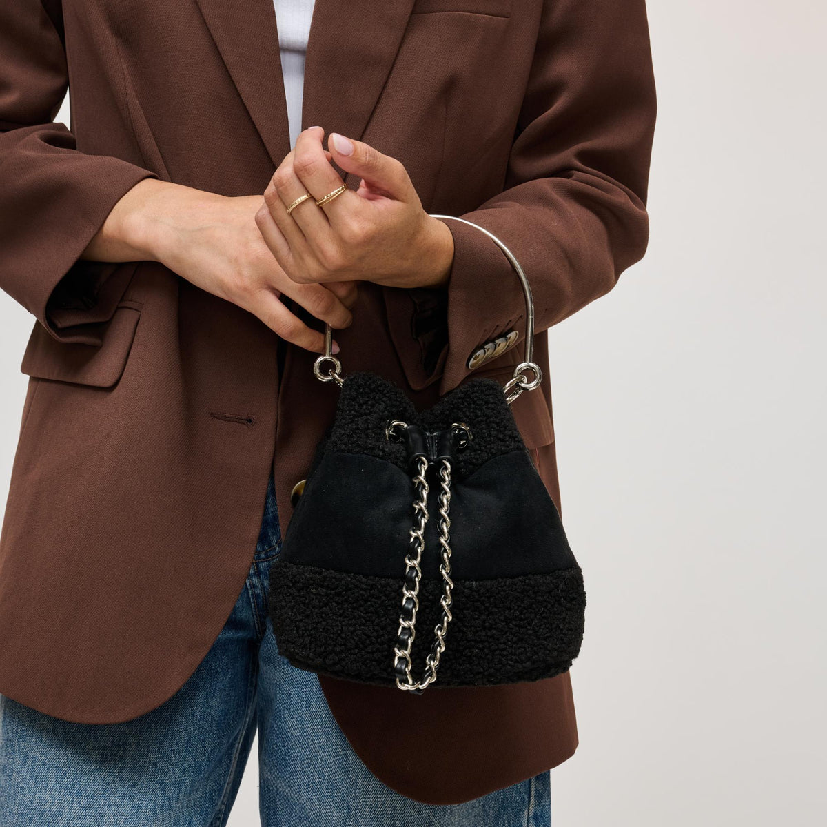 Woman wearing Black Urban Expressions Phoenix Crossbody 840504213885 View 3 | Black