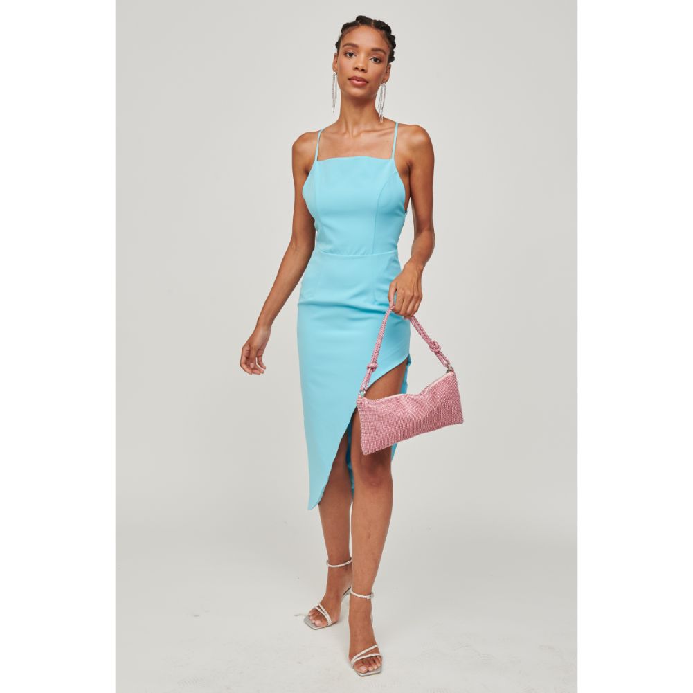 Woman wearing Light Pink Urban Expressions Paris Evening Bag 840611105080 View 3 | Light Pink