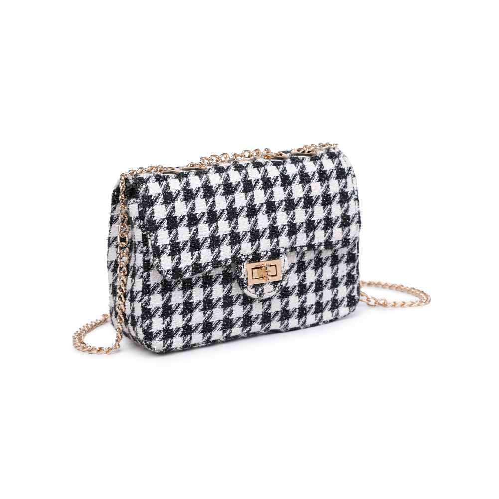 Woman wearing Black White Urban Expressions Camille Shoulder Bag 840611120571 View 6 | Black White