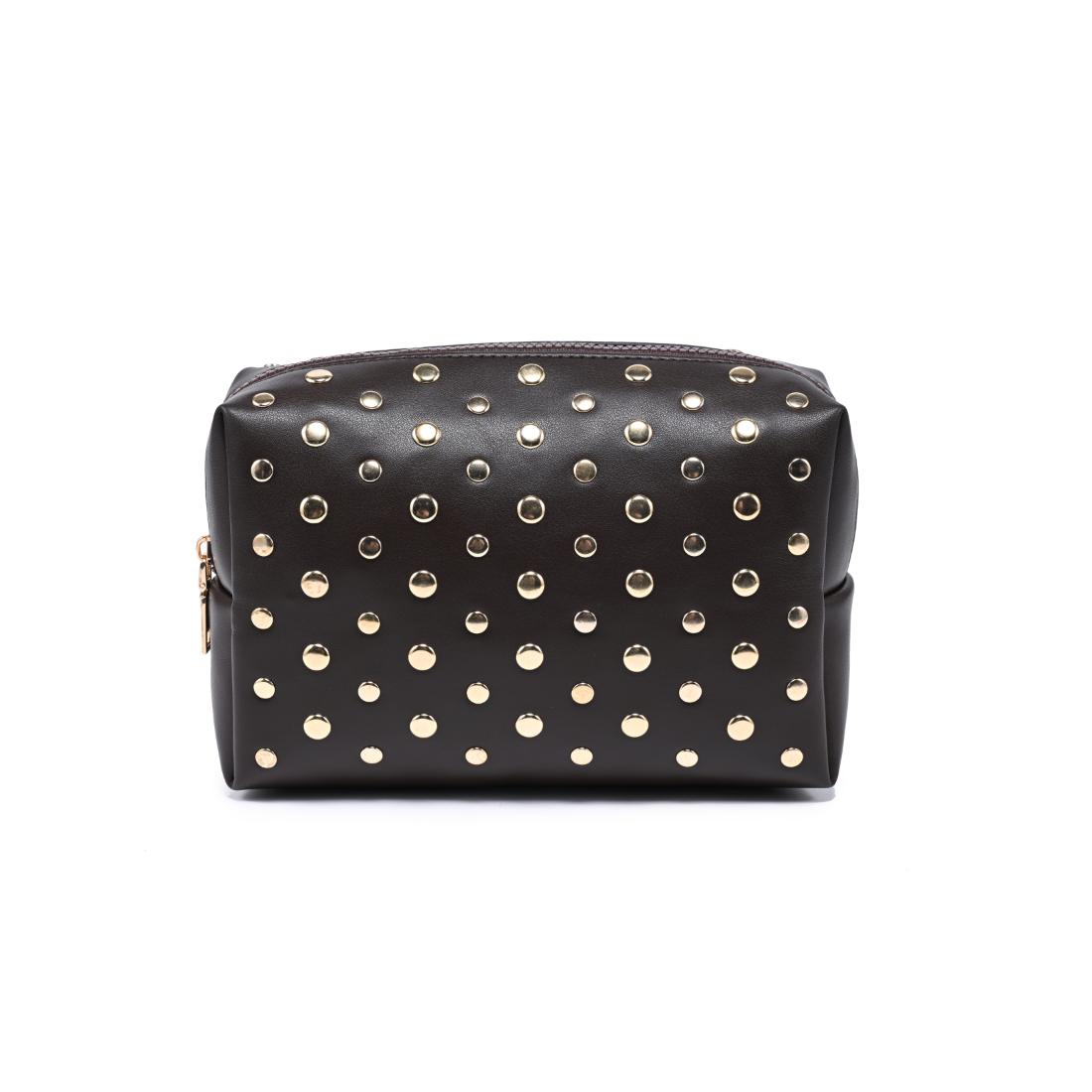 Urban Essentials Stud Collective Cosmetic & Travel Organizer Pouch 840504210495 View 5 | Espresso