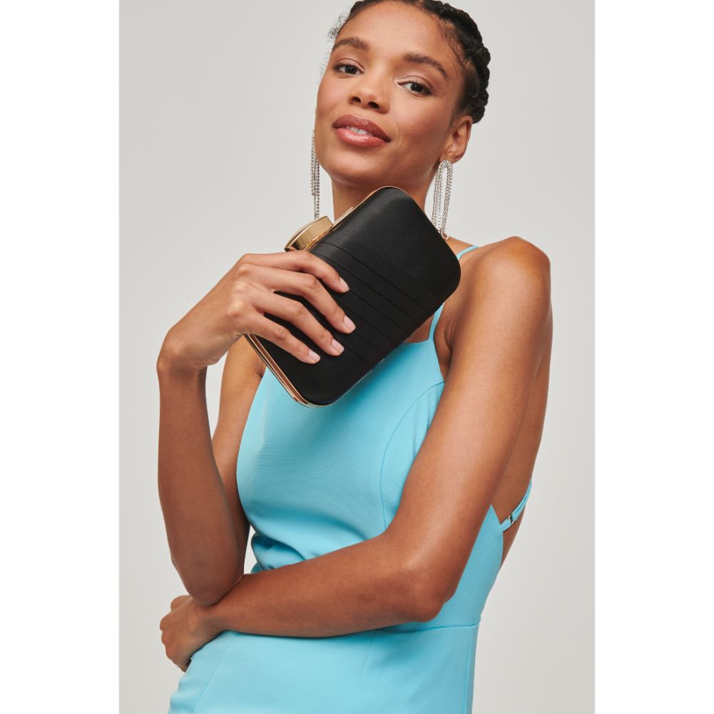 Woman wearing Black Urban Expressions Tori Evening Bag 840611103604 View 4 | Black