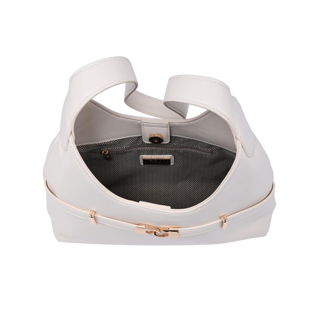 Woman wearing Oatmilk Urban Expressions Camila Shoulder Bag 840504205842 View 9 | Oatmilk