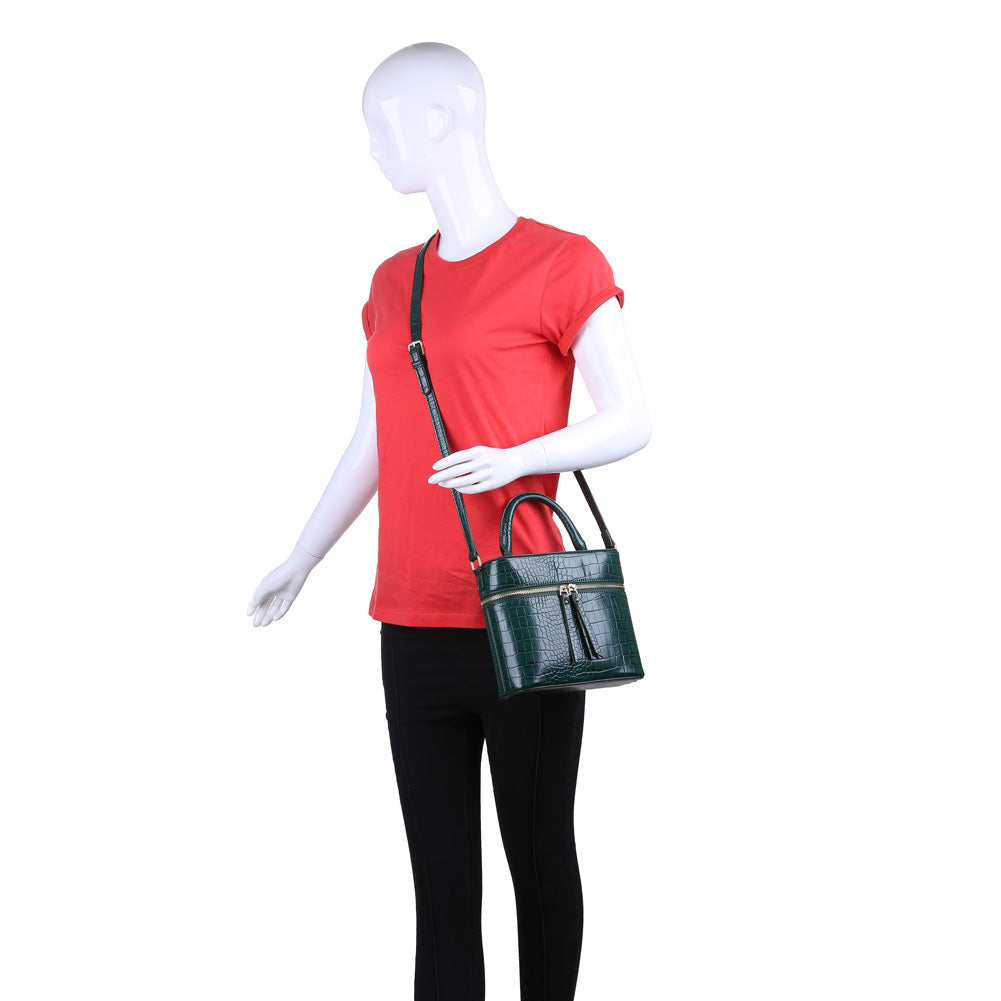Product Image of Urban Expressions Rogue Croc Crossbody NA-840611155344 View 5 | Emerald