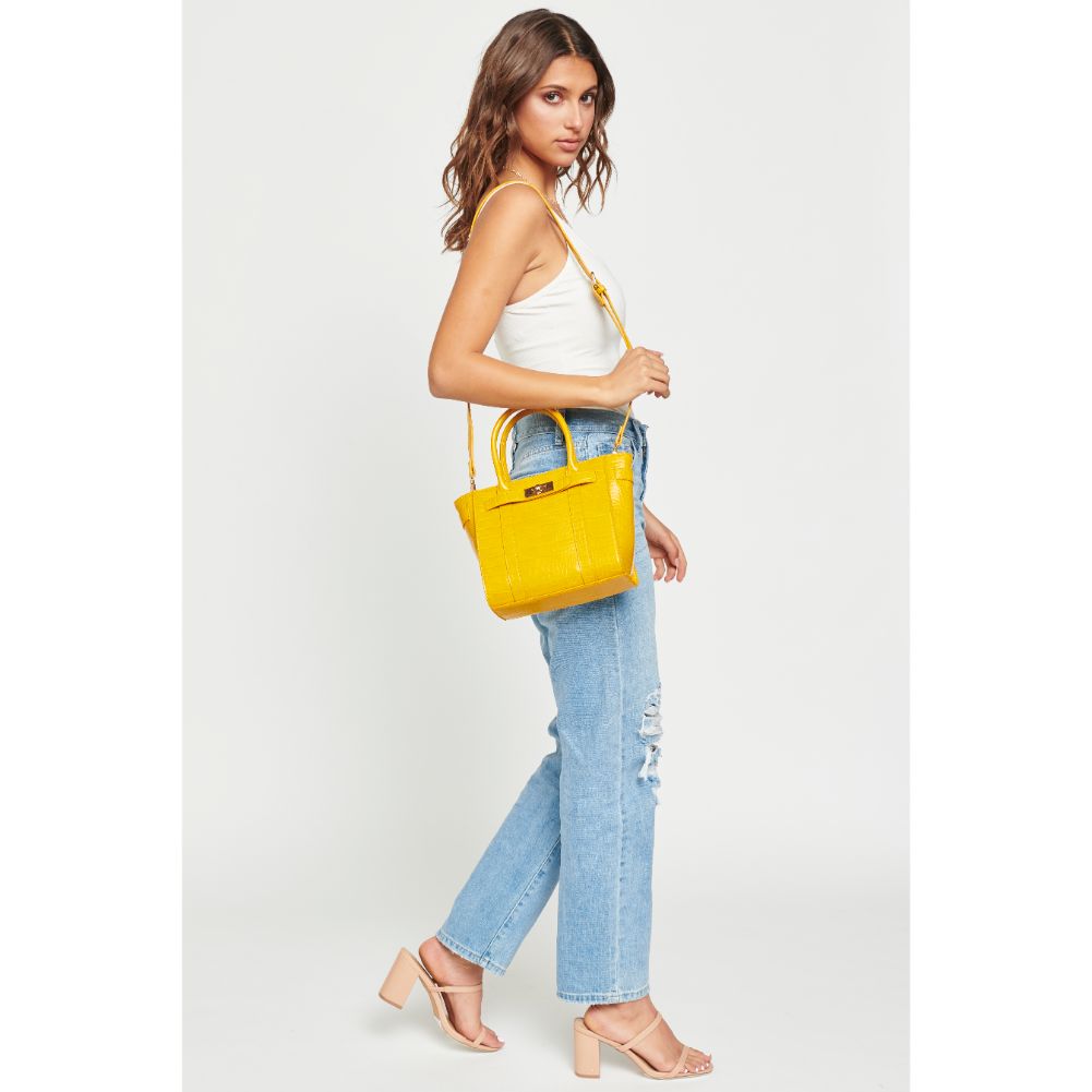 Woman wearing Sunflower Urban Expressions Jayden Satchel 840611172952 View 4 | Sunflower