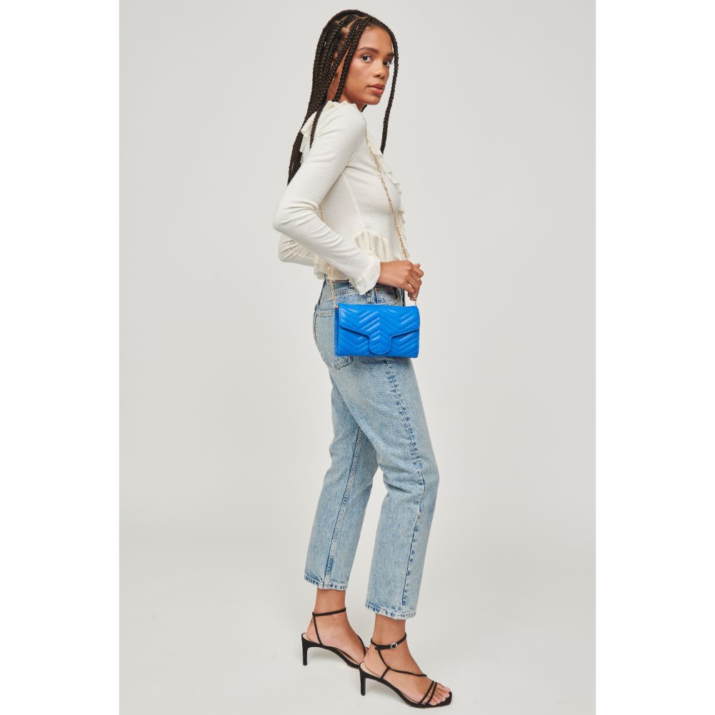 Woman wearing Cobalt Urban Expressions Gabriella Crossbody 840611110220 View 3 | Cobalt