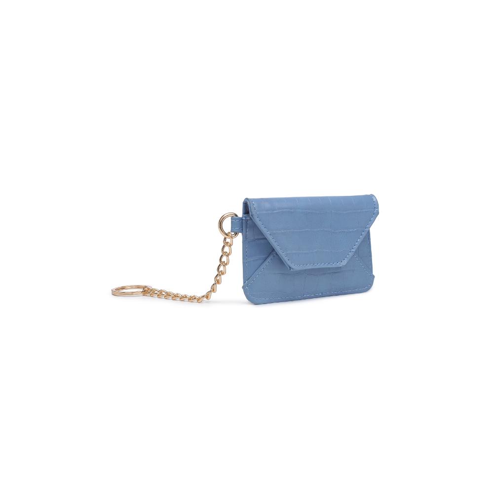 Woman wearing Denim Urban Expressions Gia - Croco Card Holder 840611121653 View 6 | Denim