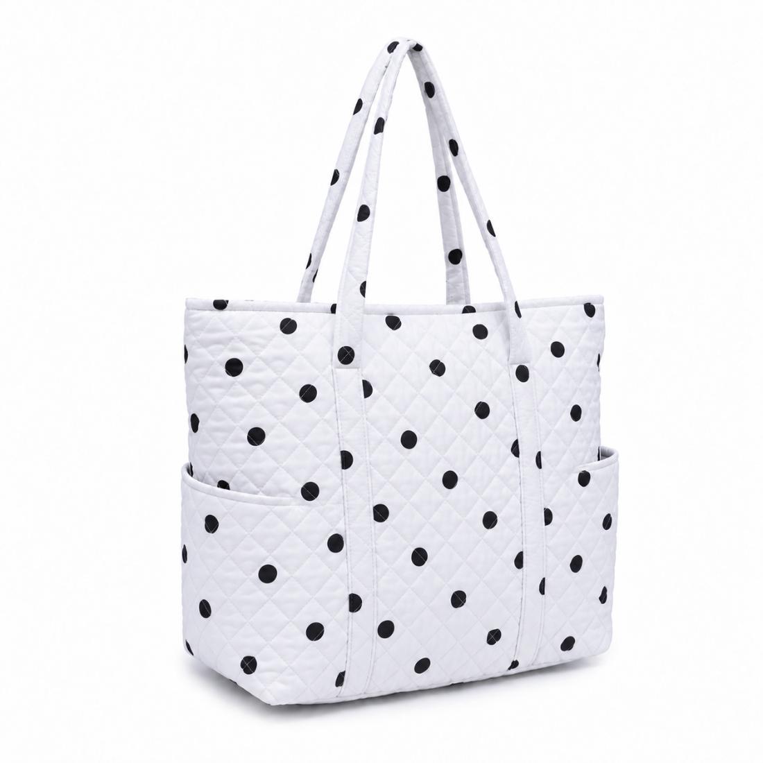Urban Essentials Dottie - Insulated Carryall Tote 840504216688 View 1 | White Black Dots