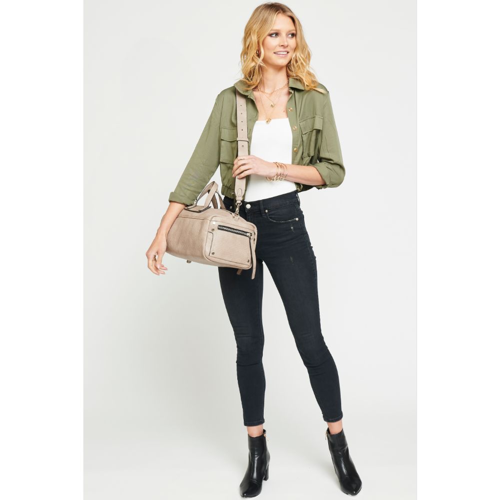 Woman wearing Mushroom Urban Expressions Paloma Weekender NA-840611156891 View 3 | Mushroom