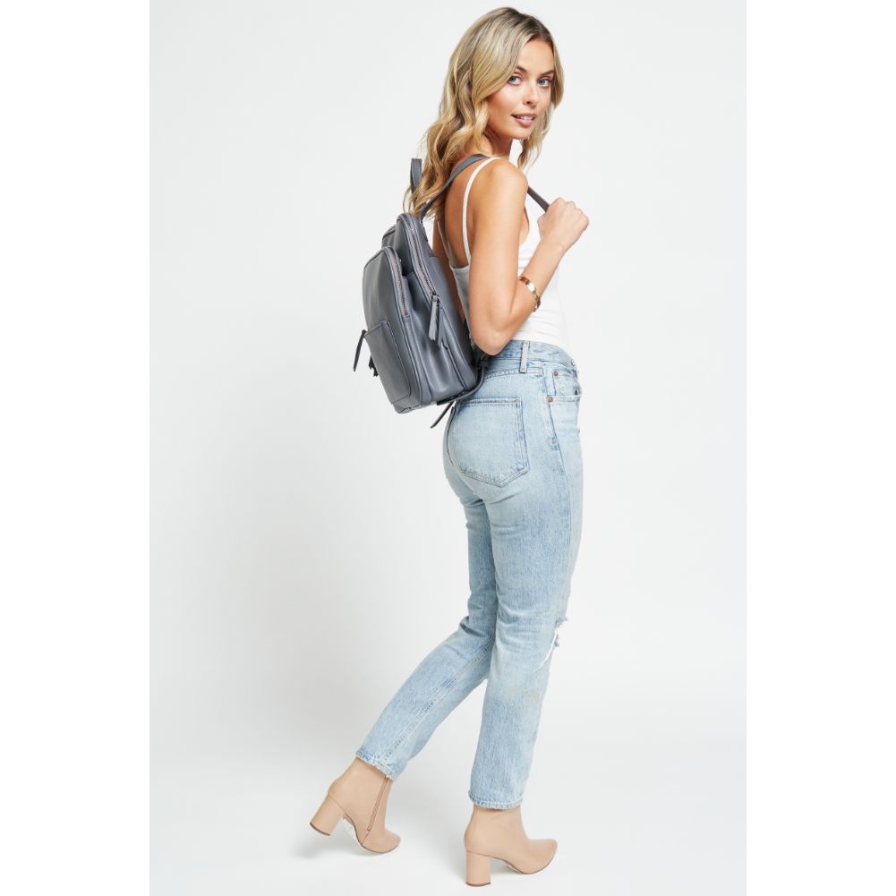 Woman wearing Carbon Urban Expressions Carly Backpack 840611174437 View 4 | Carbon