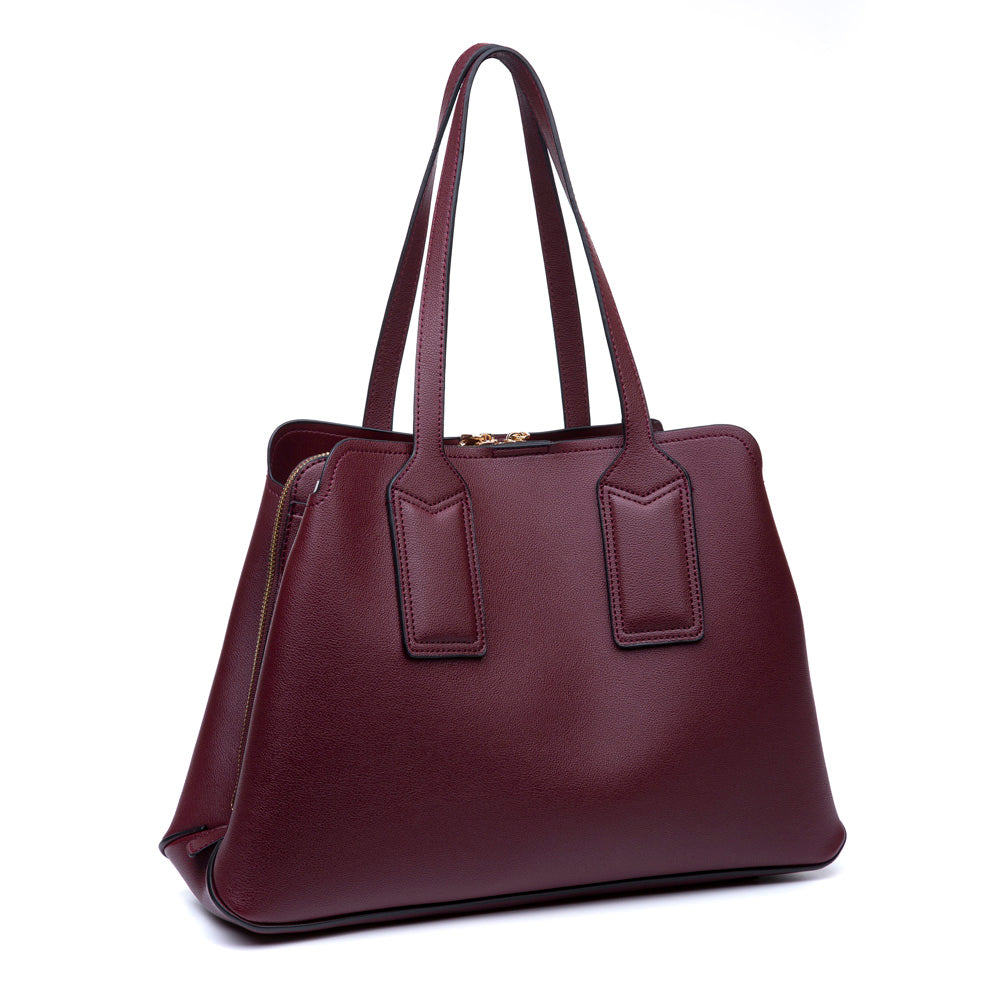 Product Image of Urban Expressions Georgia Satchel NA-840611153296 View 2 | Burgundy