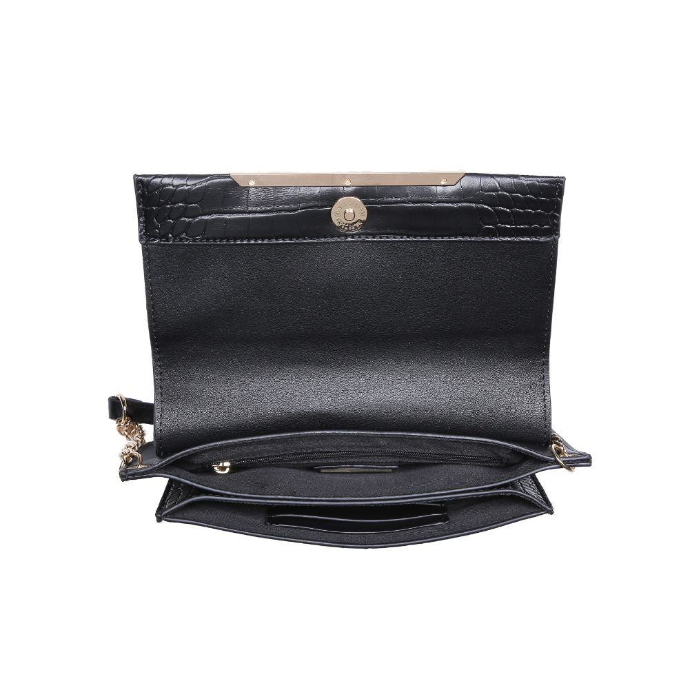 Product Image of Urban Expressions Asher Croc Crossbody 840611165374 View 4 | Black