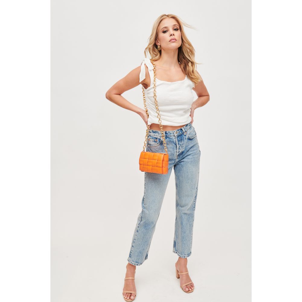 Woman wearing Orange Urban Expressions Holden Crossbody 840611110510 View 2 | Orange