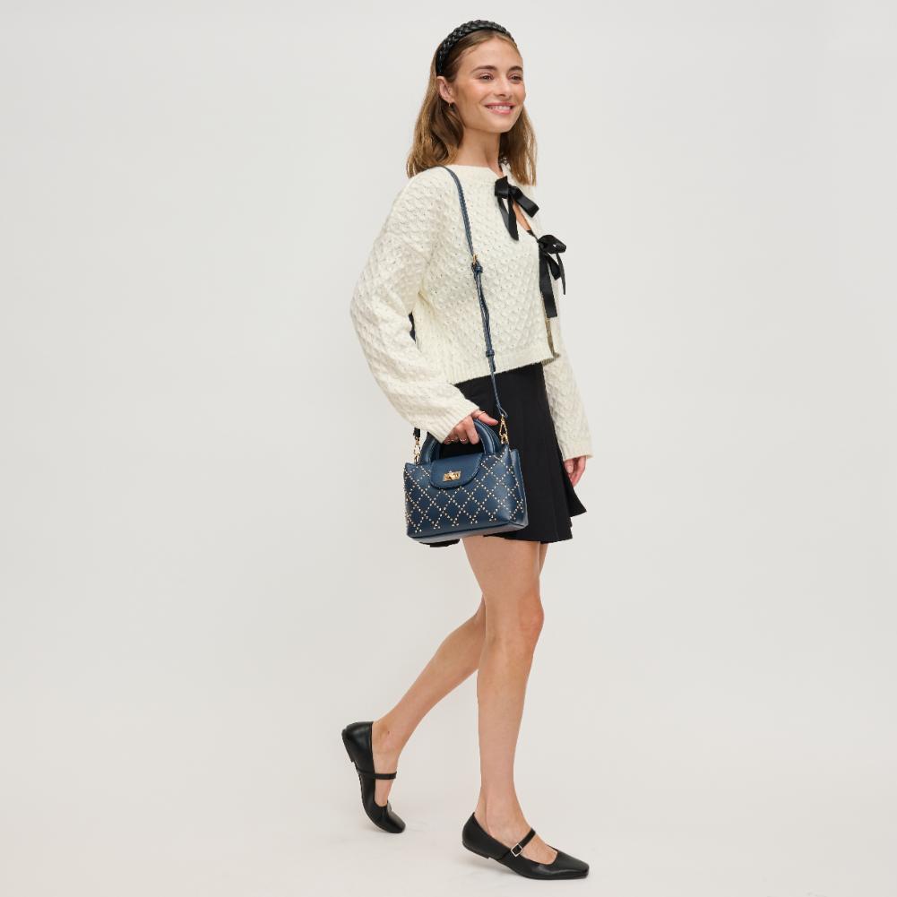 Woman wearing Midnight Urban Expressions Lucianna Crossbody 840611134950 View 2 | Midnight