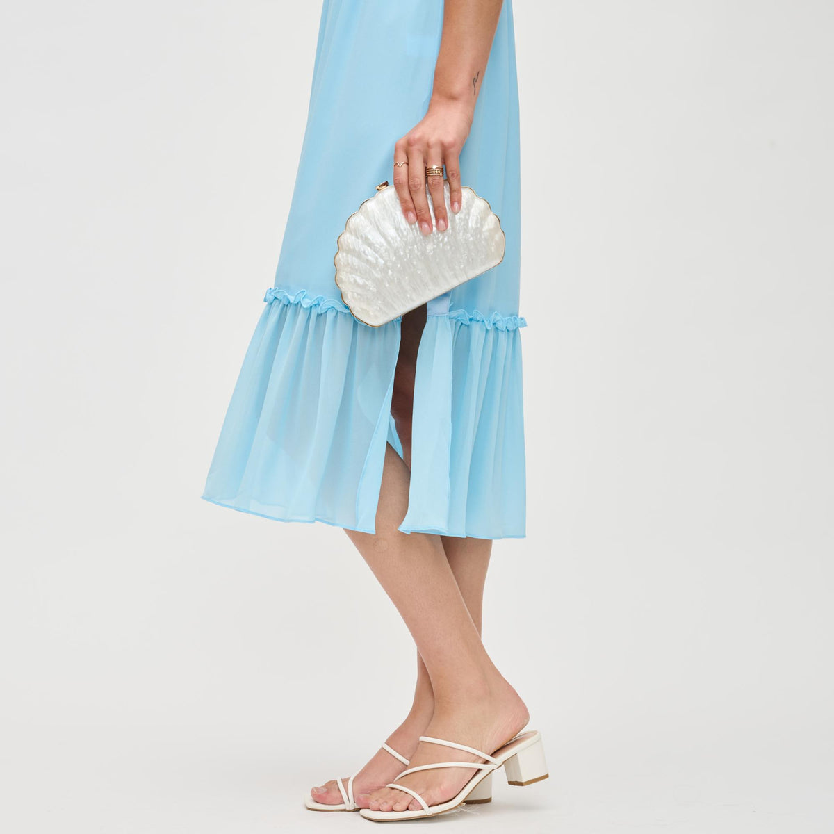 Woman wearing Pearl Urban Expressions Pearla Evening Bag 840611126955 View 3 | Pearl