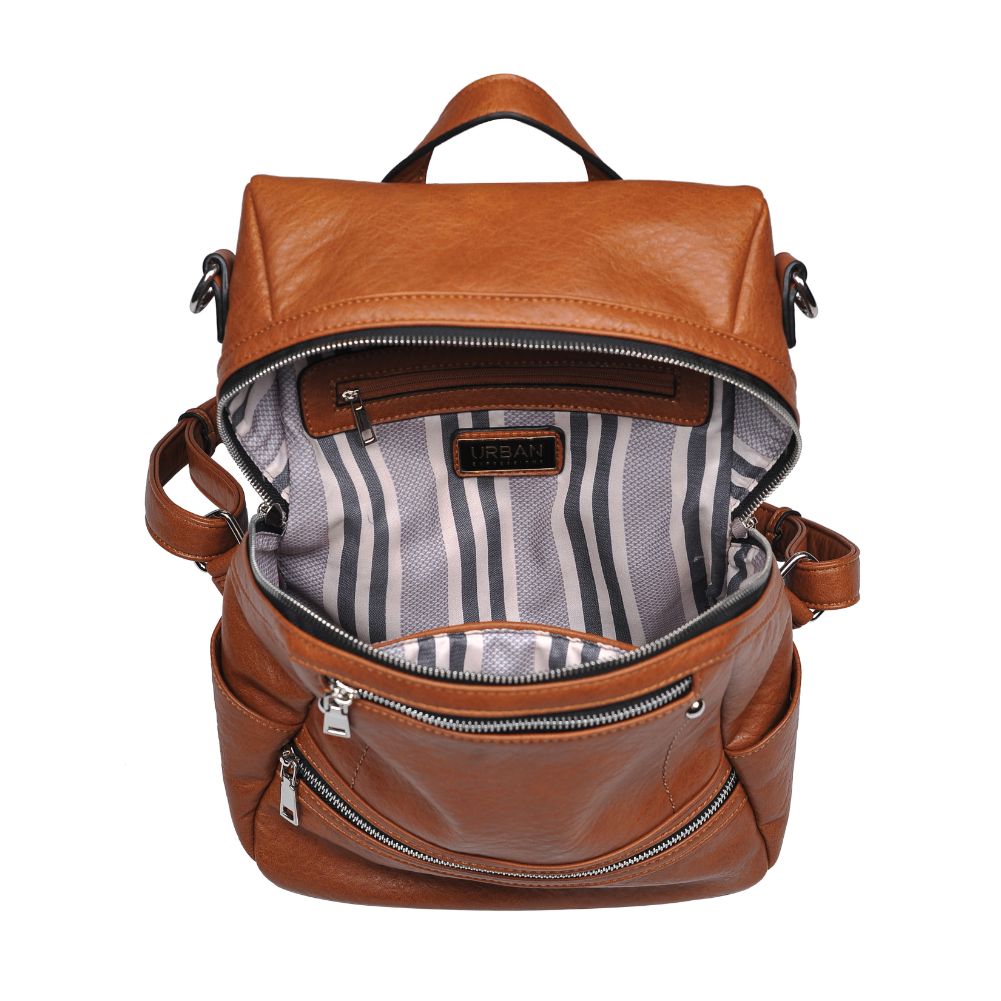 Product Image of Urban Expressions Juliette Textured Backpack NA-840611164698 View 4 | Tan