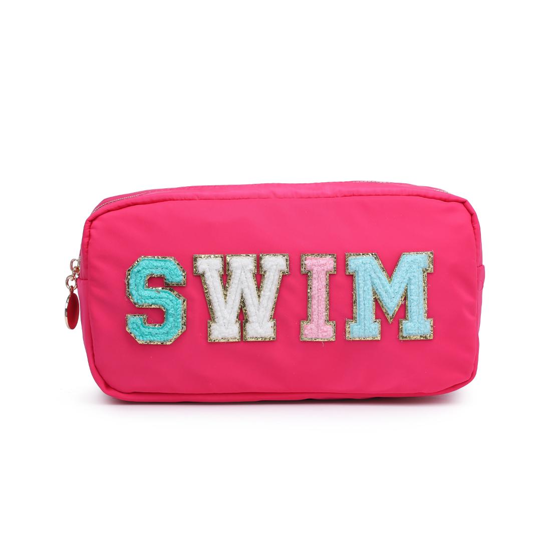 Woman wearing Hot Pink Urban Expressions Nalia Cosmetic & Travel Organizer Pouch 840504200441 View 5 | Hot Pink