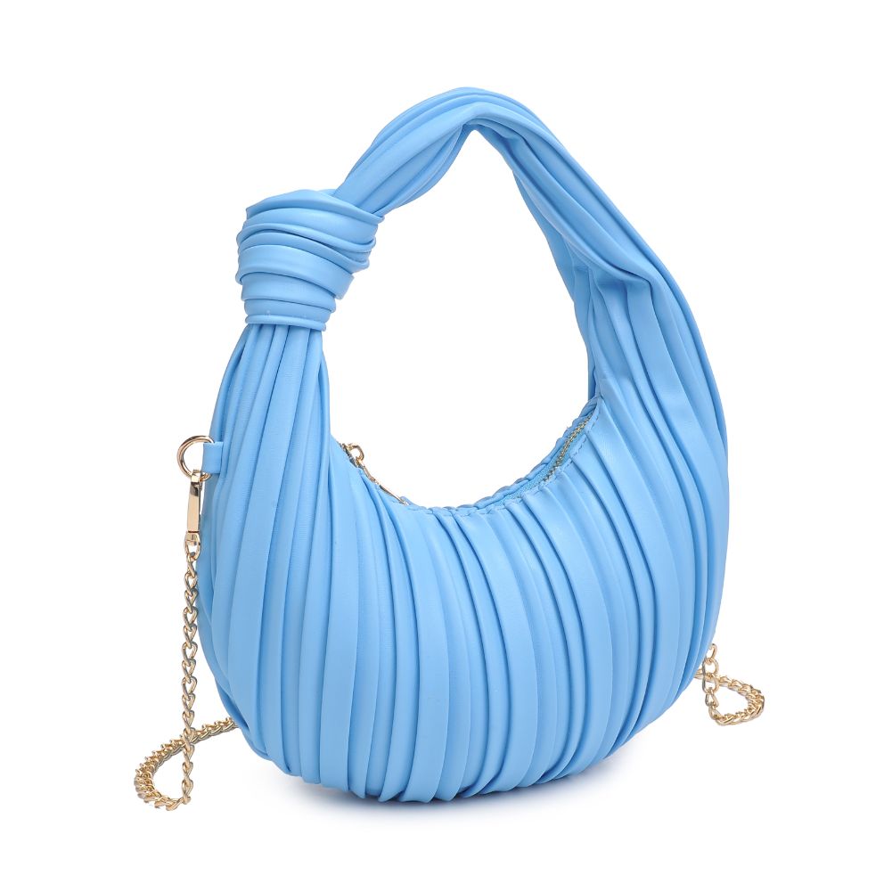 Woman wearing Sky Blue Urban Expressions Fawna  - Pleated Crossbody 840611106391 View 6 | Sky Blue