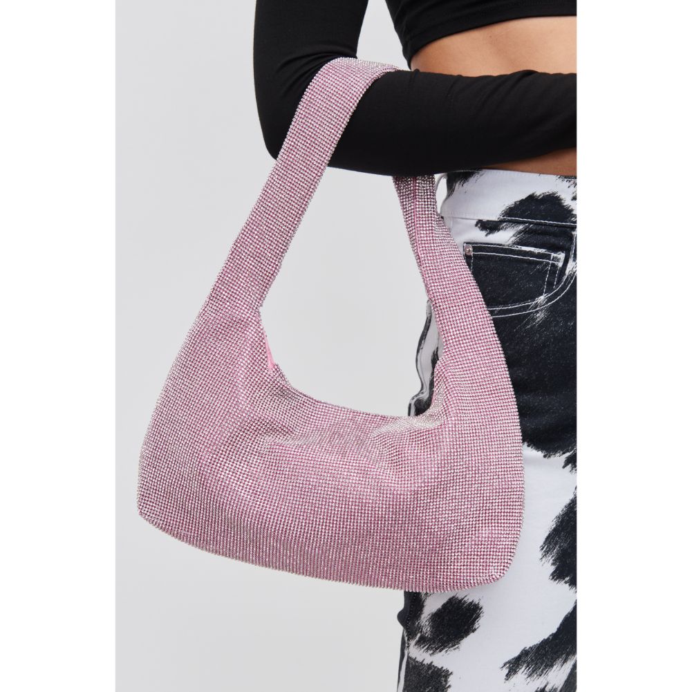 Woman wearing Pink Urban Expressions Soraka Evening Bag 840611108432 View 1 | Pink