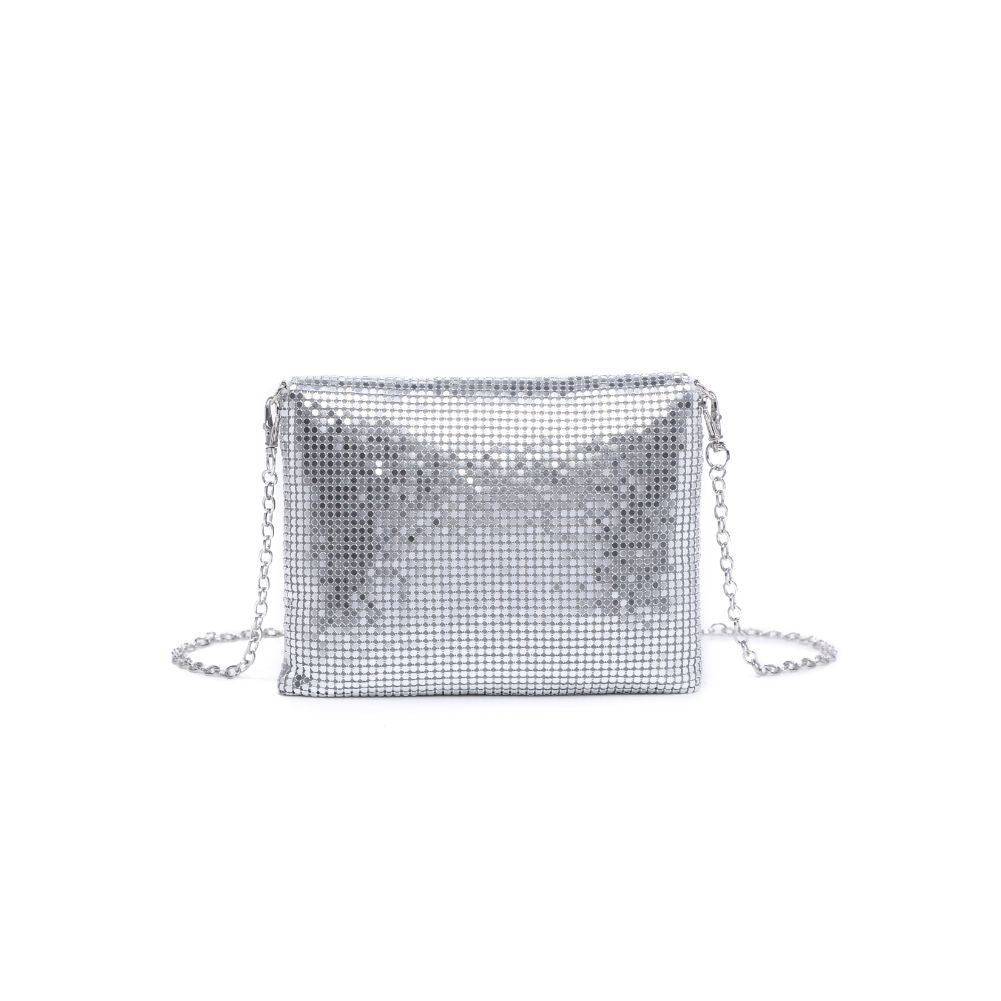 Woman wearing Silver Urban Expressions Brandy Evening Bag 818209012423 View 7 | Silver