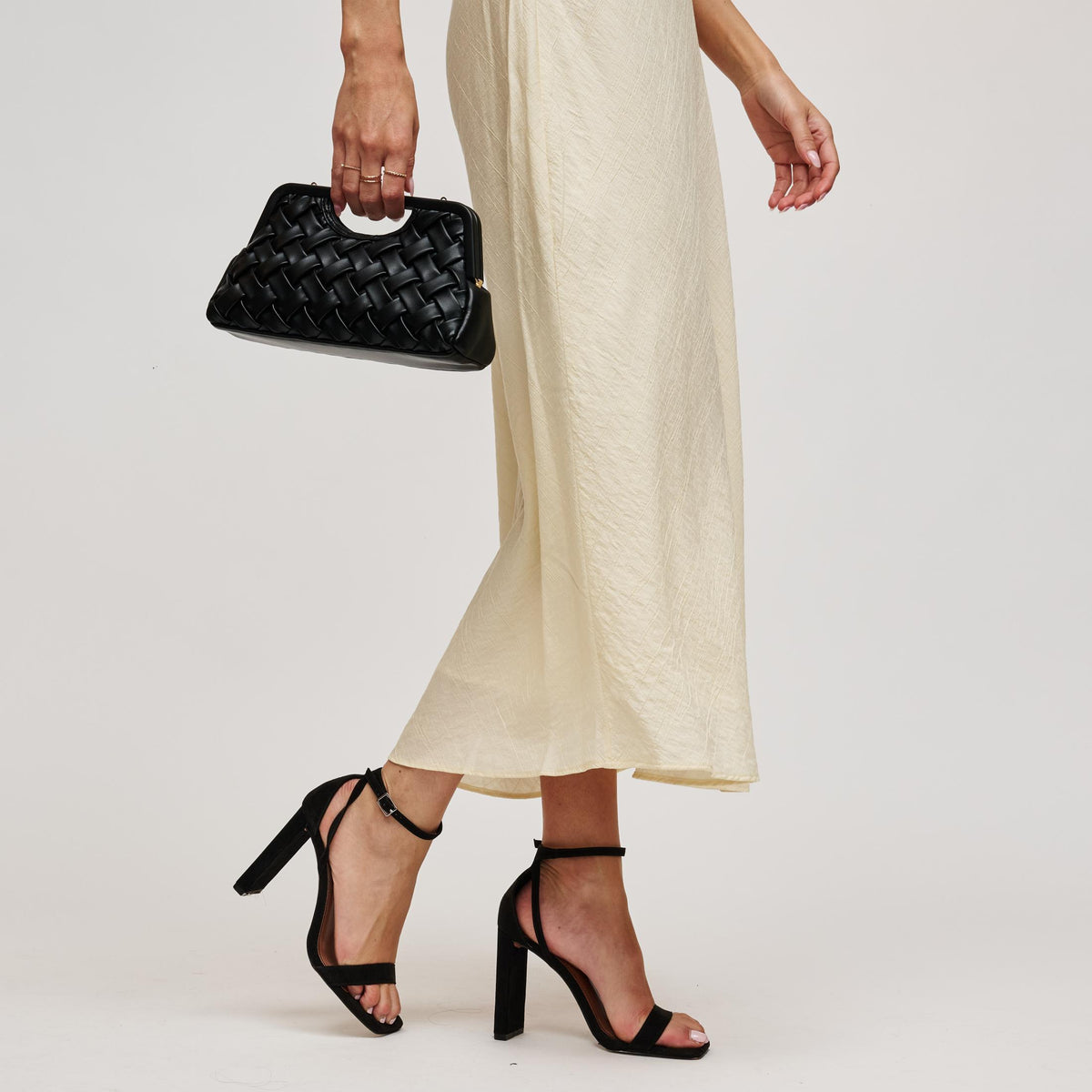 Woman wearing Black Urban Expressions Alouette Clutch 840504211515 View 3 | Black