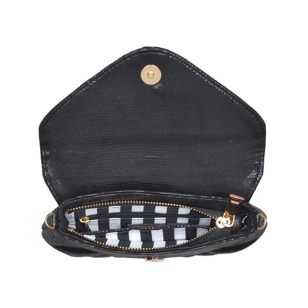 Product Image of Urban Expressions Lana Textured Clutch NA-840611119186 View 4 | Black