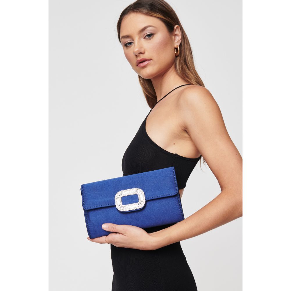 Woman wearing Navy Urban Expressions Skye Clutch 840611104281 View 2 | Navy
