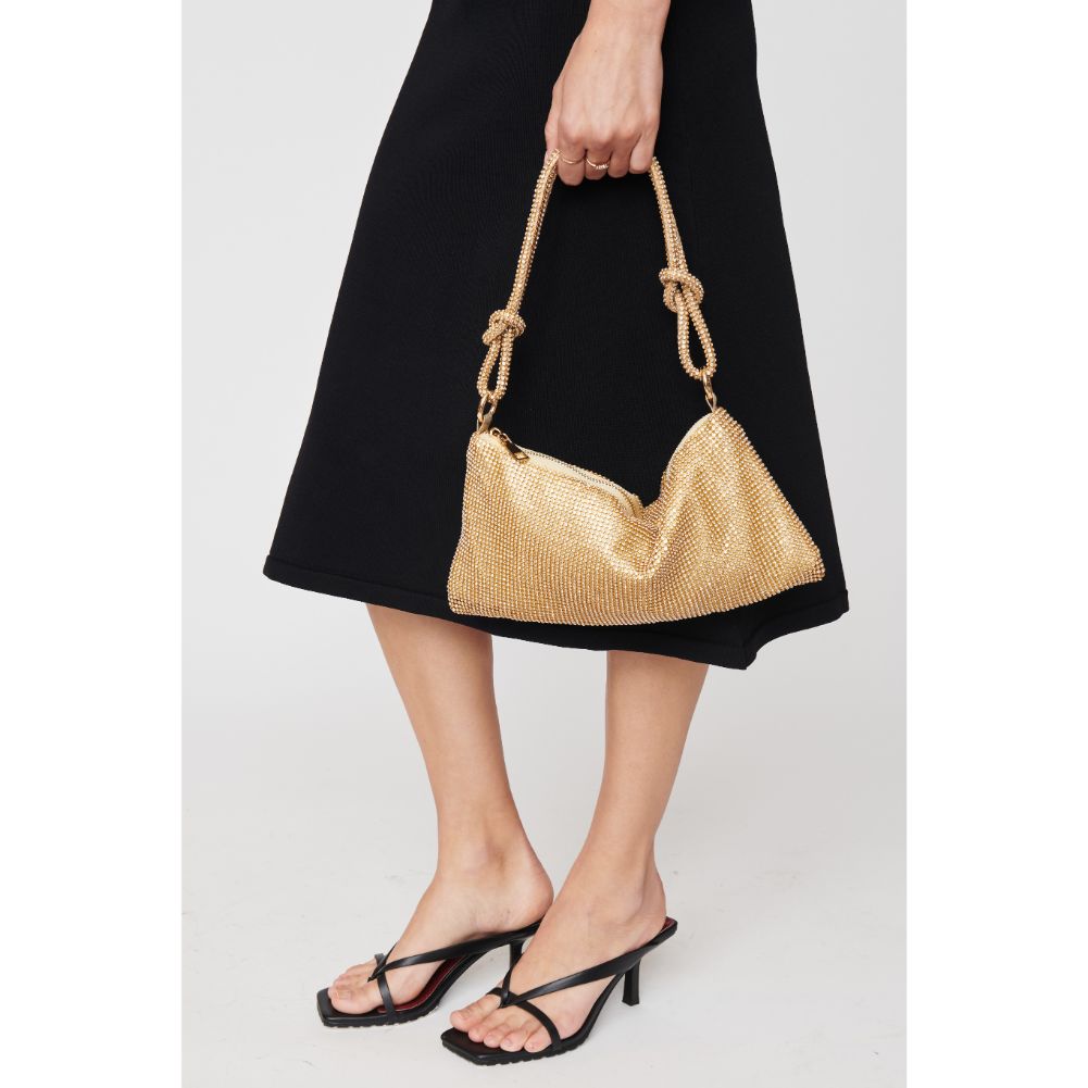 Woman wearing Gold Urban Expressions Paris Evening Bag 840611102317 View 2 | Gold