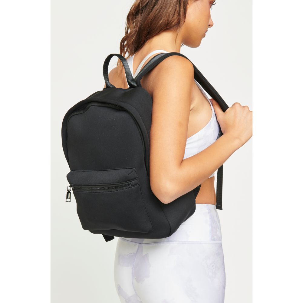 Woman wearing Black Urban Expressions Declan Backpack 840611180773 View 2 | Black