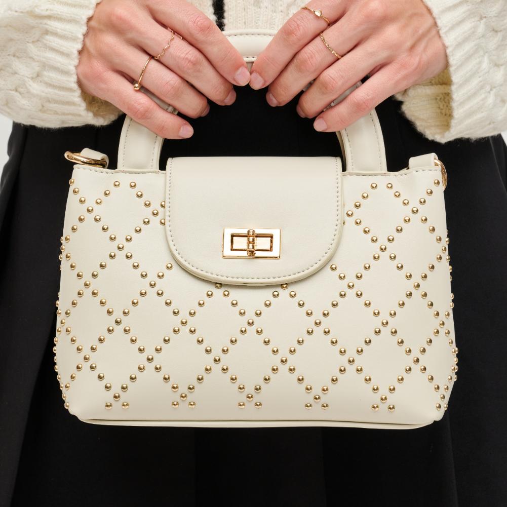 Woman wearing Ivory Urban Expressions Lucianna Crossbody 840611134943 View 1 | Ivory
