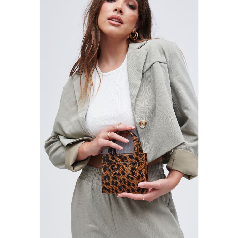 Woman wearing Leopard Urban Expressions Daria - Leopard Crossbody 818209011204 View 4 | Leopard