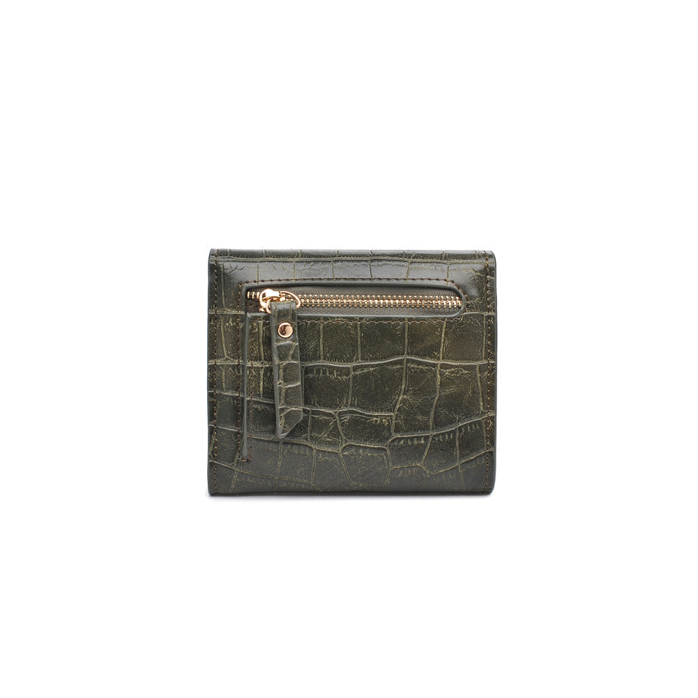 Product Image of Urban Expressions Layla Croc Wallet NA-840611154118 View 3 | Olive