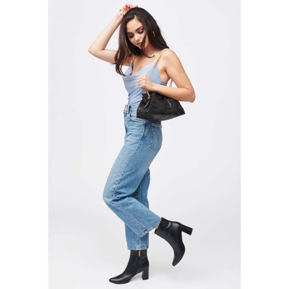 Woman wearing Black Urban Expressions Keri Clutch 840611185273 View 4 | Black