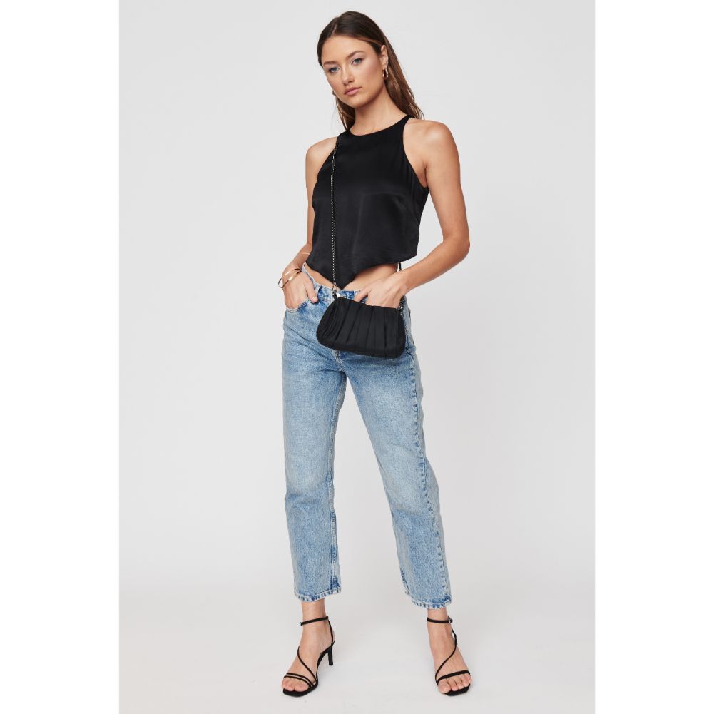 Woman wearing Black Urban Expressions Sonya Evening Bag 840611108593 View 3 | Black
