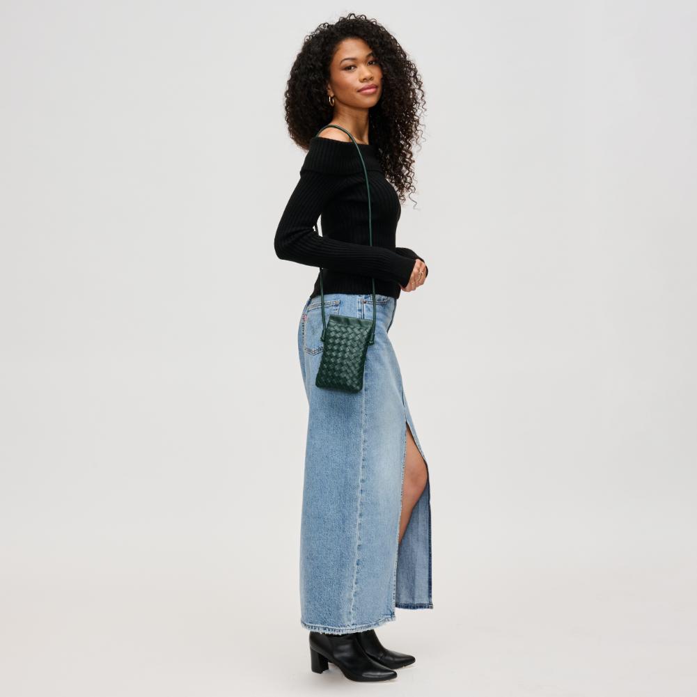 Woman wearing Forest Urban Expressions Jackie Crossbody 840611141958 View 2 | Forest