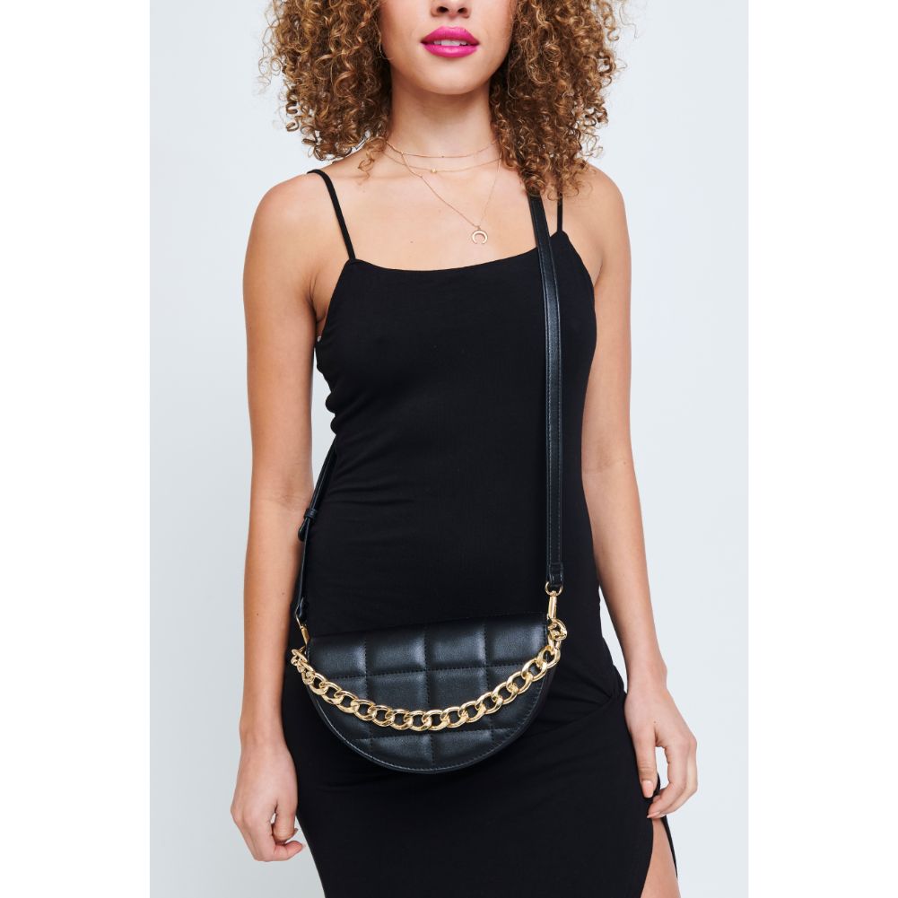 Woman wearing Black Urban Expressions Natalie Crossbody 840611178602 View 1 | Black