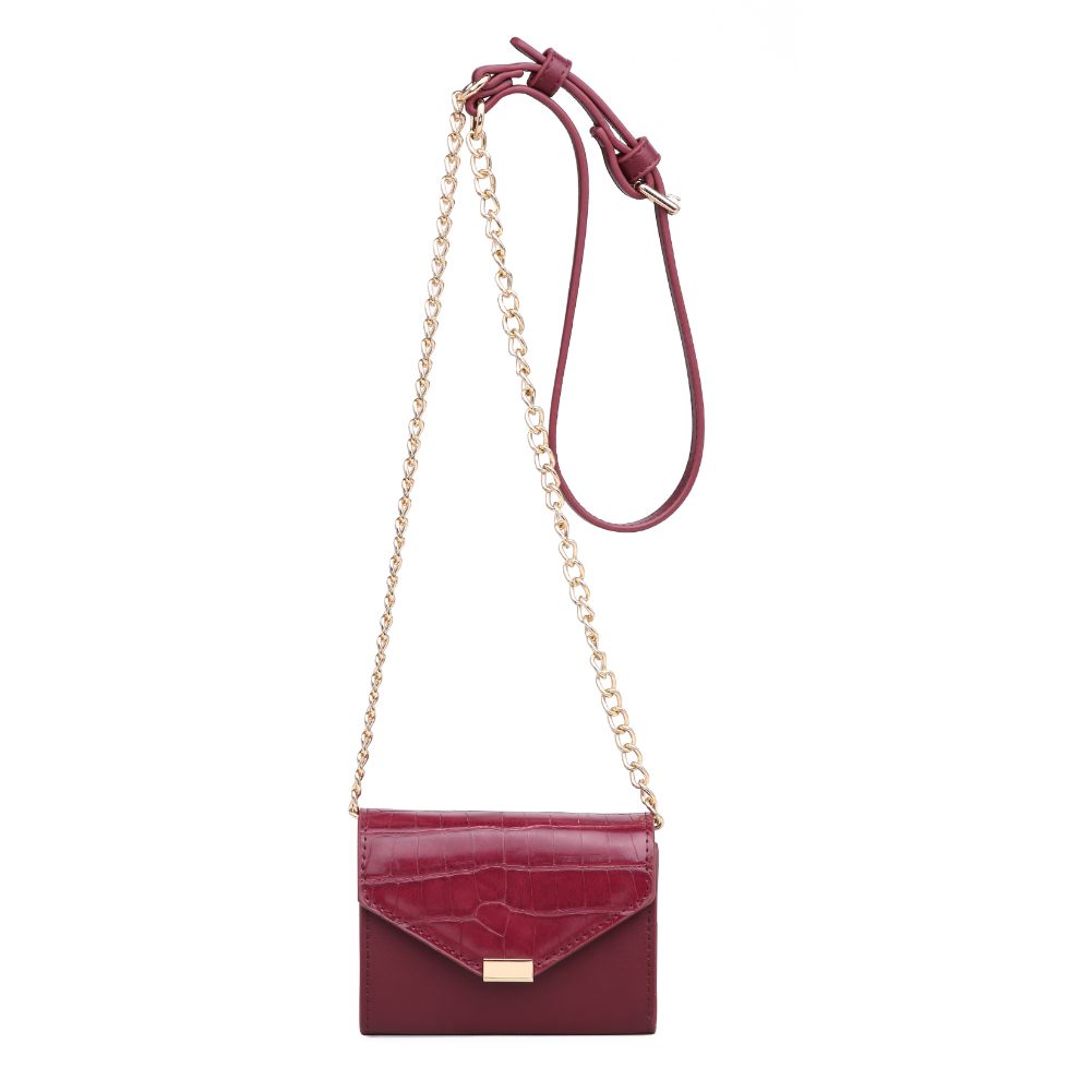 Product Image of Urban Expressions Jasmine - Croc Crossbody 840611165312 View 1 | Burgundy