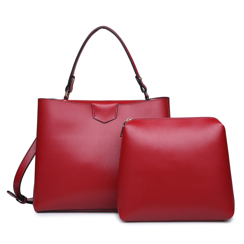 Woman wearing Red Urban Expressions Jessamy Tote NA-840611149312 View 2 | Red