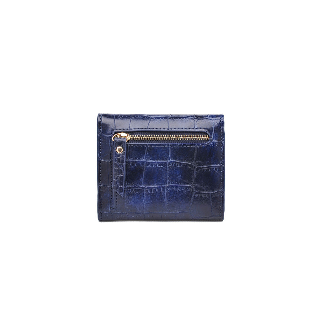 Product Image of Urban Expressions Layla Croc Wallet NA-840611154125 View 3 | Navy