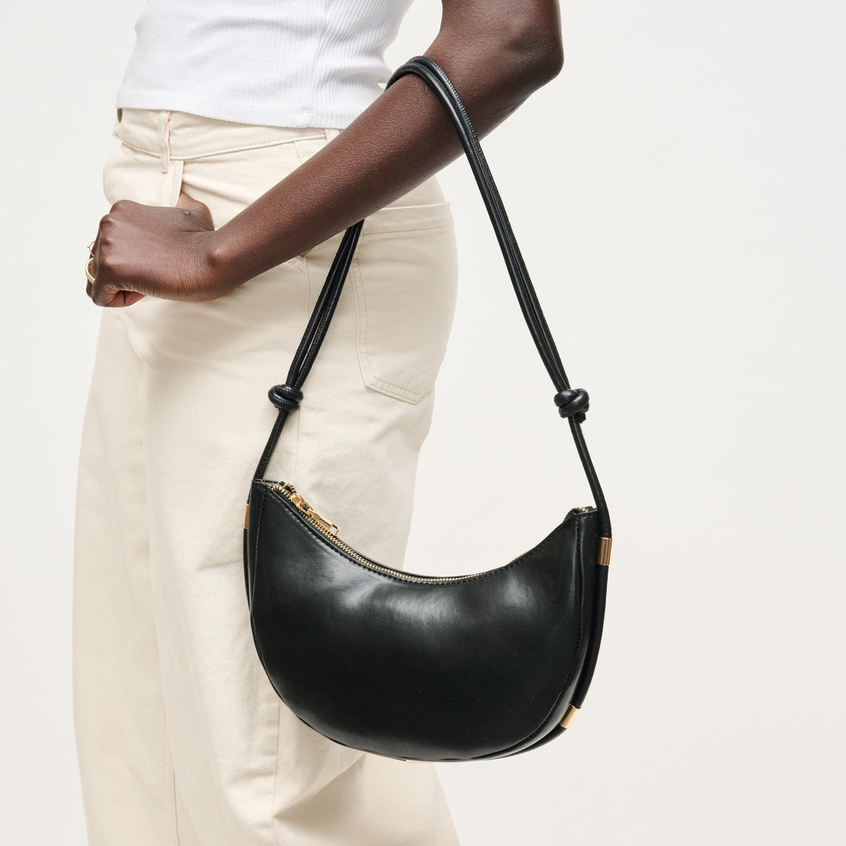 Woman wearing Black Urban Expressions Murphy Crossbody 840504208157 View 2 | Black