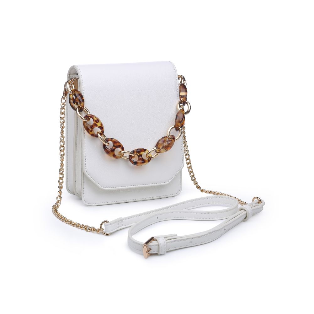 Woman wearing White Urban Expressions Bobbie Crossbody 840611169921 View 6 | White