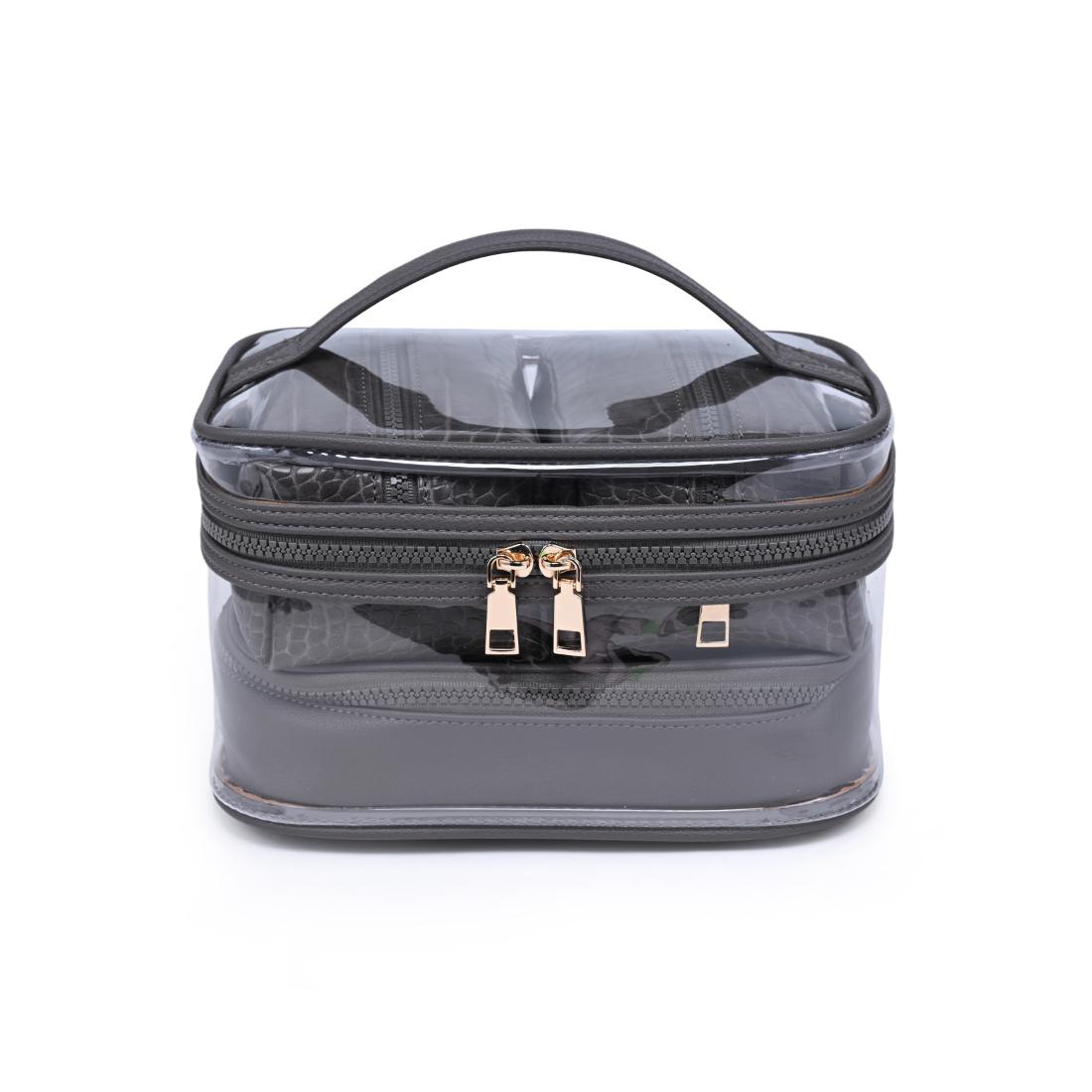 Urban Essentials Croc Chic - 4 Piece Train Case Set 840504215742 View 5 | Dark Grey